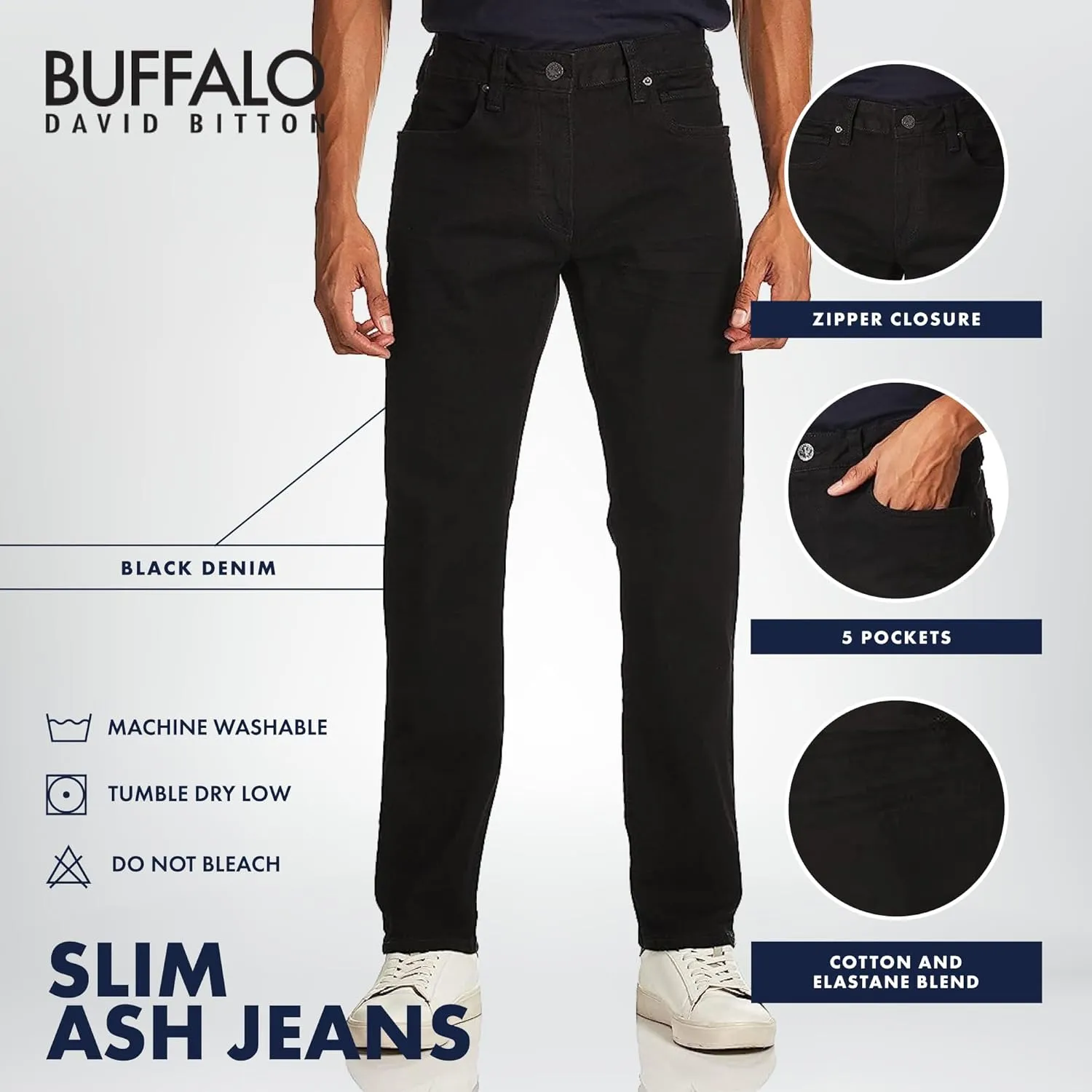 Buffalo David Bitton Men's Slim Ash Jeans