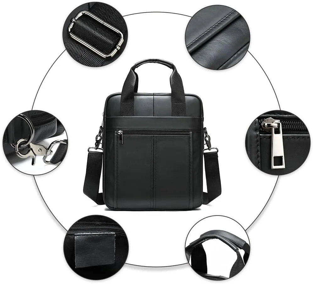 Business Genuine Leather Laptop Bag Men's Briefcase Office Workplace