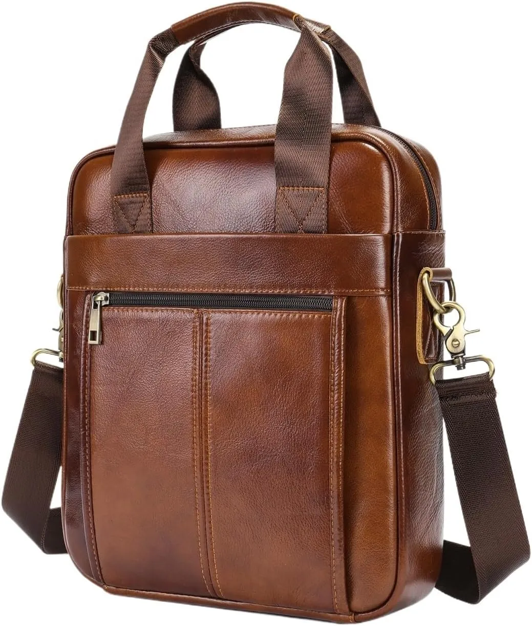 Business Genuine Leather Laptop Bag Men's Briefcase Office Workplace