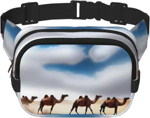 Camel In The Desert Travel Waist Bag Suitable For Running, Cycling And Outdoor Adventures, Store Mobile Phones And Credit Cards