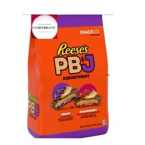 CandyKrave Reses PB&J Peanut Butter Cups Candy - Bulk 2lb Reesees Cups Easter Milk Chocolate candies - Bulk chocolate candies for Kids, Birthday Parties and Easter Parties
