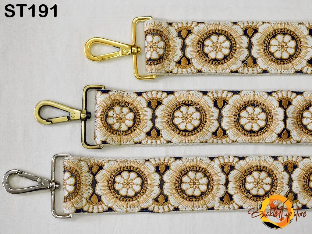 Canvas Bag Strap Purse Strap Messenger Crossbody Strap for Purses Handbag Embroidery Replacement Embroidered Strap Boho Guitar Strap Gift