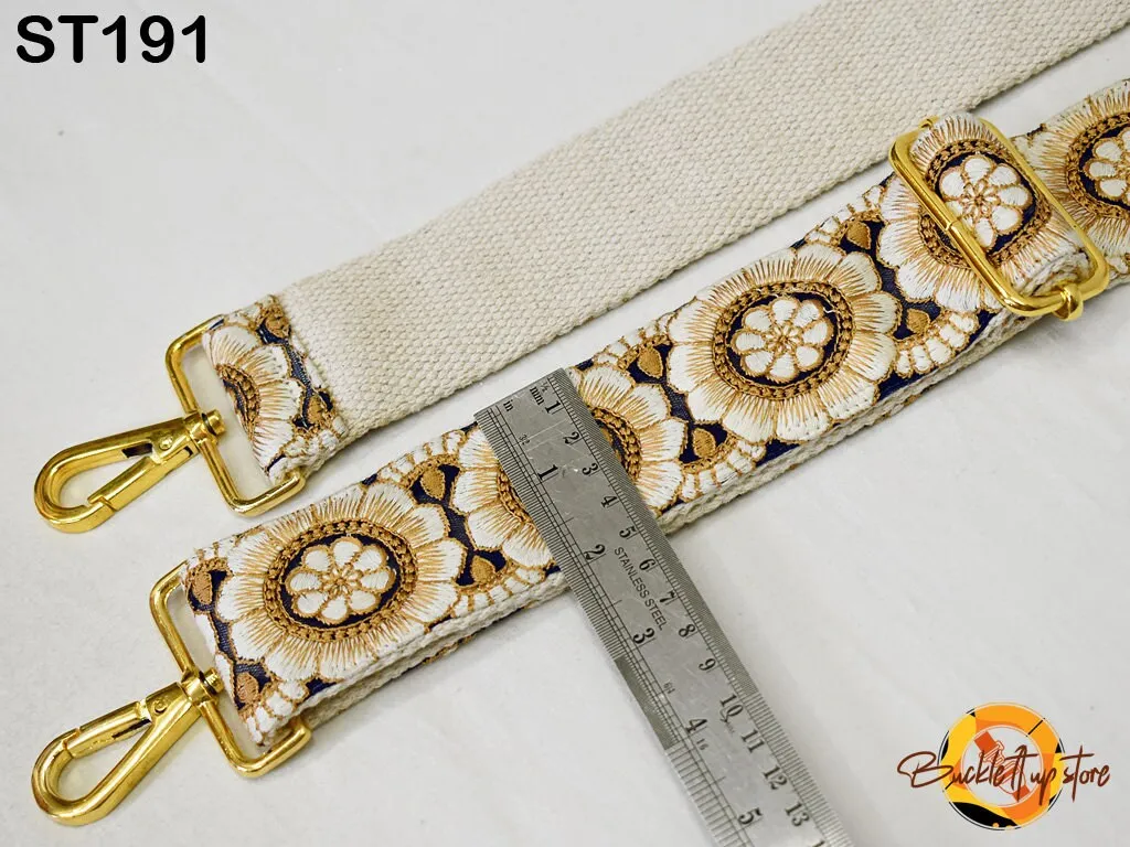 Canvas Bag Strap Purse Strap Messenger Crossbody Strap for Purses Handbag Embroidery Replacement Embroidered Strap Boho Guitar Strap Gift