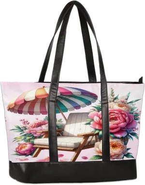 Canvas Laptop Tote Bag for Women Art Autism Word 15.6 Inch Large Capacity Computer Bag