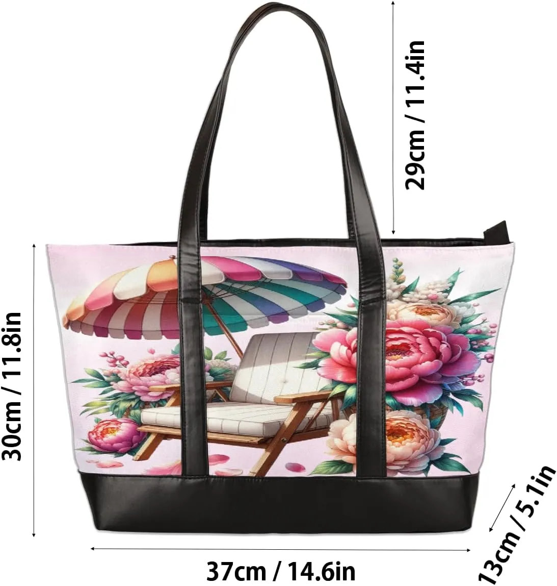 Canvas Laptop Tote Bag for Women Art Autism Word 15.6 Inch Large Capacity Computer Bag