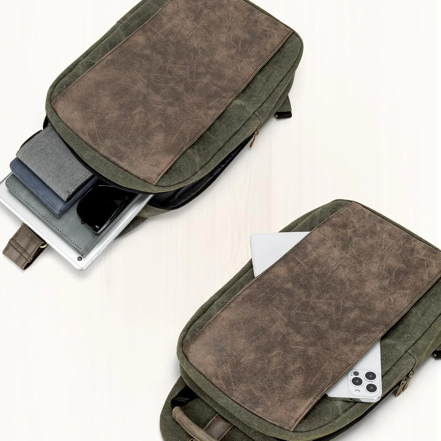 Canvas Messenger Bag Sling Bag Crossbody Shoulder Bag for Men Women Travel Work Satchel Bags