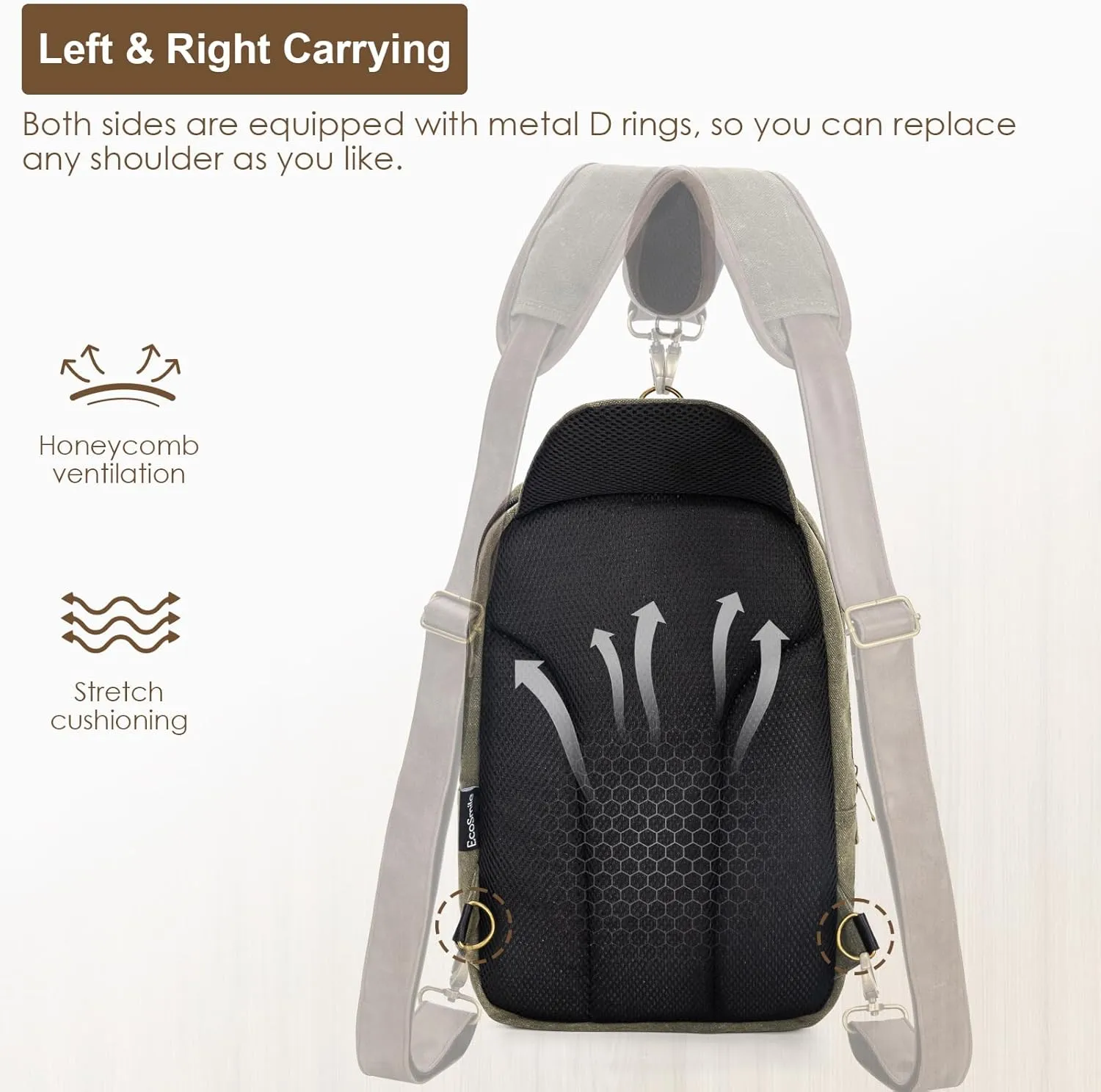 Canvas Messenger Bag Sling Bag Crossbody Shoulder Bag for Men Women Travel Work Satchel Bags