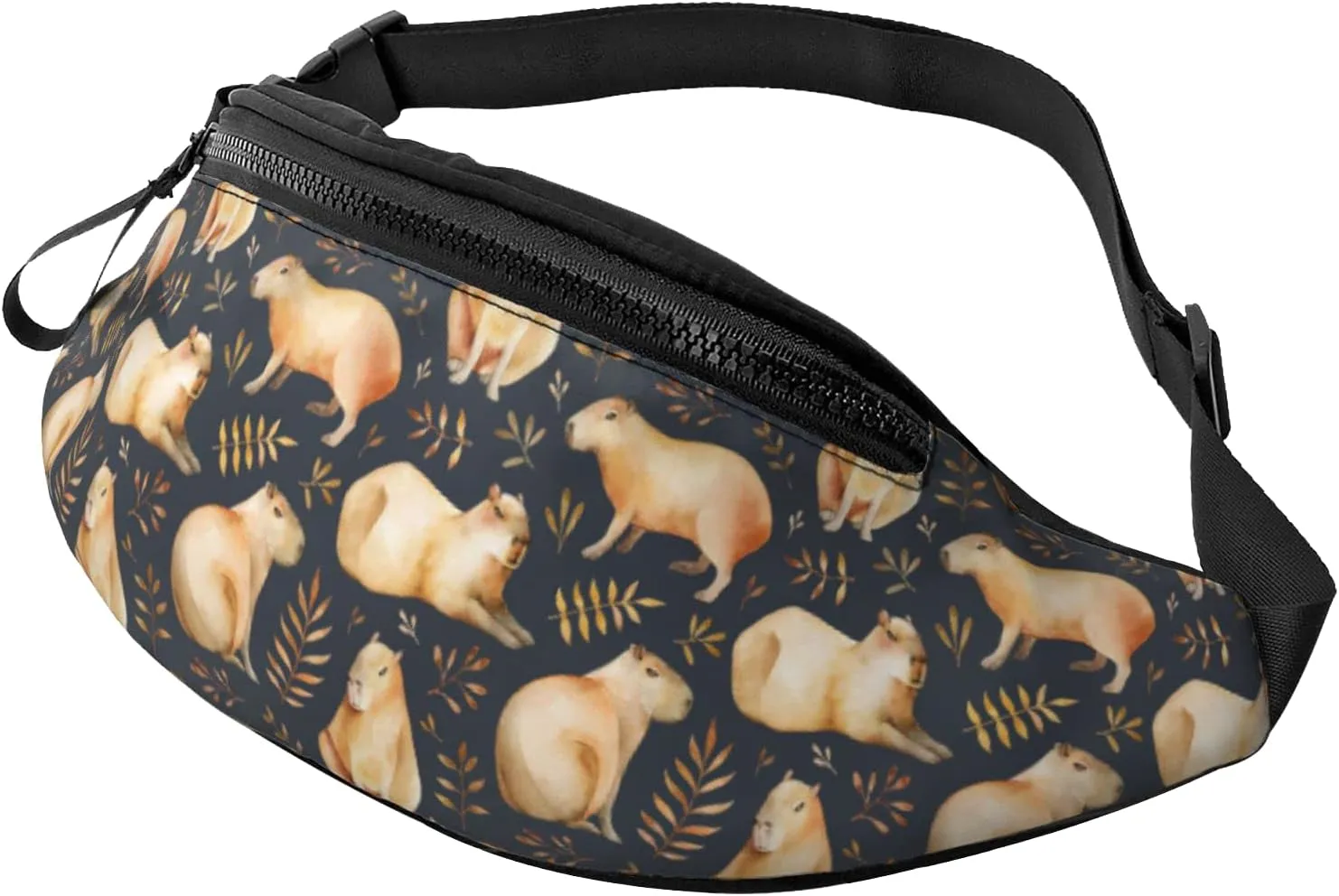 Capybara Fanny Pack Waist Bag Adjustable Belt Bag For Men Women Traveling Hiking Cycling Running