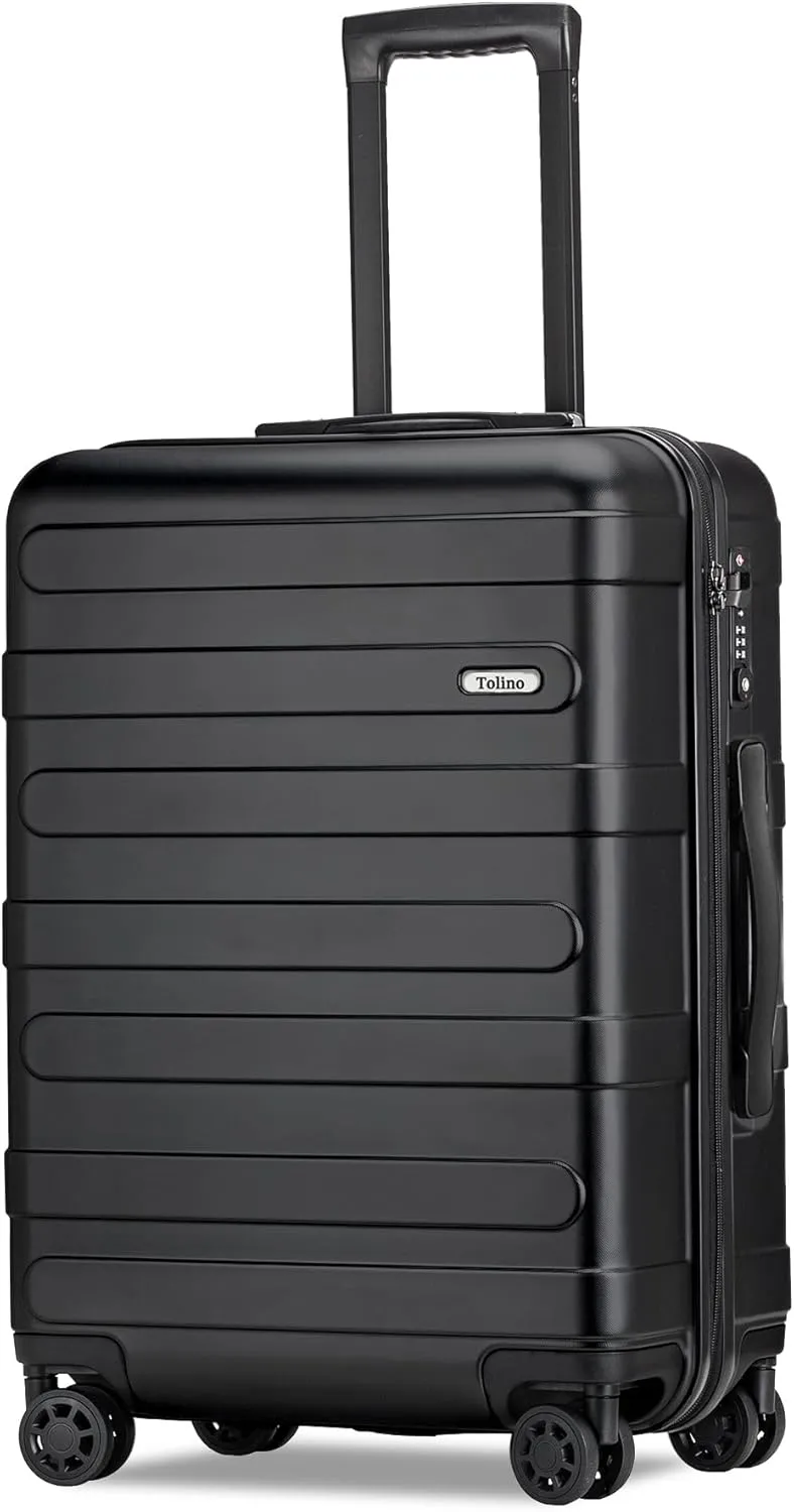 Carry-on Luggage with Spinner Wheels,Suitcases PC ABS Hard Shell - 20in TSA Lock Lightweight Carry on