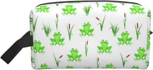 Cartoon Cute Frog Travel Toiletry Bag for Men Women Waterproof Hanging Dopp Kit Wash Bags Lightweight Shaving Bag Portable Cosmetic Makeup Bag with Handle for Shower Toiletries Accessories