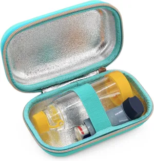 CASEMATIX Asthma Inhaler Case Fits Inhaler Spacer For Adults, Masks, Inhaler Holder and More - Compact Size Fits 6.25" Maximum, Includes ASTHMA CASE ONLY
