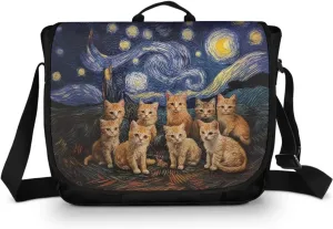 Casual Flap Crossbody Bag for Women Large Messenger Bag Vintage Men Shoulder Satchel Handbag for 15inch Laptop