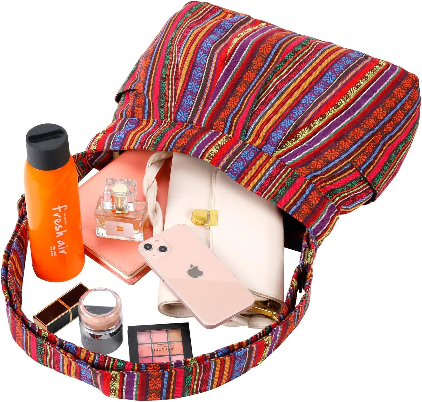 Casual Large Durable Fabric CrossBody Hobo Shoulder Messenger Travel Purse Wallet Handbag Tote Bag