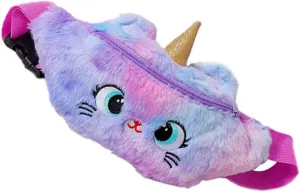 Cat Fanny Pack Unicorns Plush Waist Bag for Boys and Girls Single Shoulder Bag