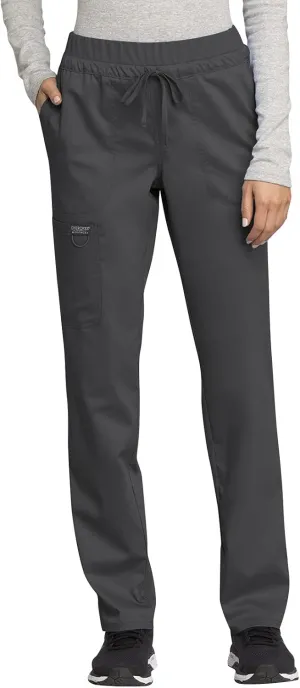Cherokee Scrub Pants for Women Mid Rise Tapered Leg Drawstring Bottom WW105