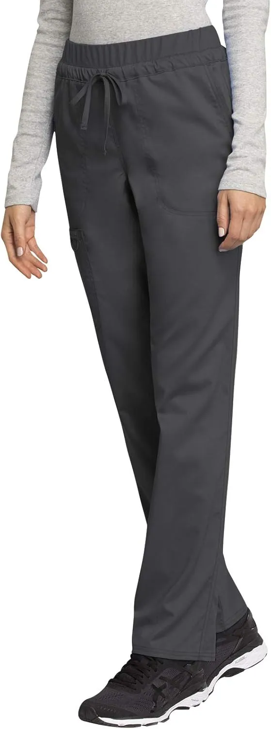 Cherokee Scrub Pants for Women Mid Rise Tapered Leg Drawstring Bottom WW105