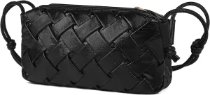 Christmas Gifts: Woven Crossbody bags for women Vegan Leather Handbags Female Messenger Bag