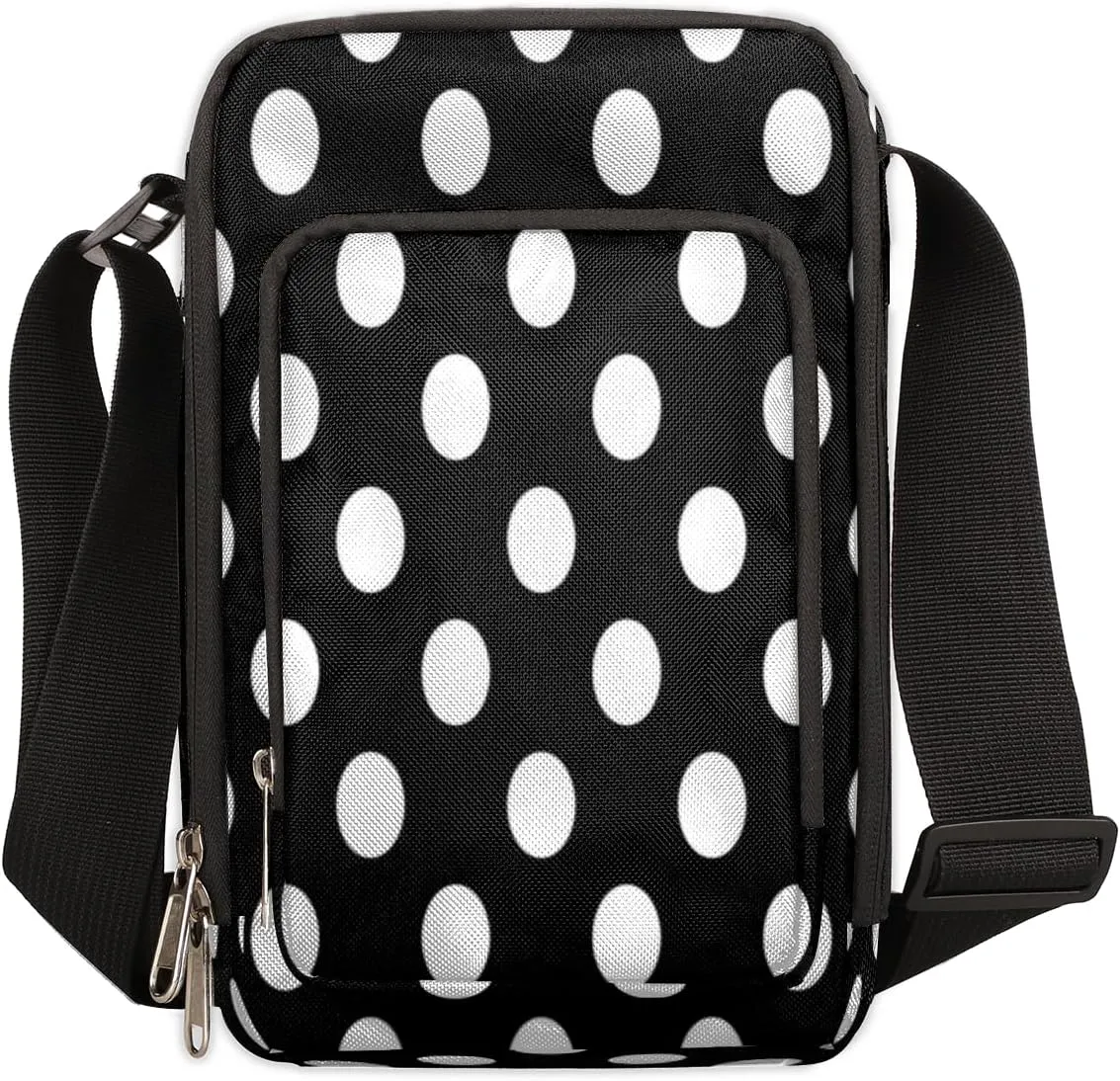 Classic Polka Dot Small Crossbody Bags for Women Trendy Cross Body Phone Purse Wallet Black White Mens Travel Crossbody Bag Side Shoulder Bag