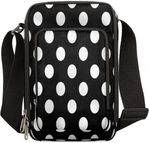Classic Polka Dot Small Crossbody Bags for Women Trendy Cross Body Phone Purse Wallet Black White Mens Travel Crossbody Bag Side Shoulder Bag