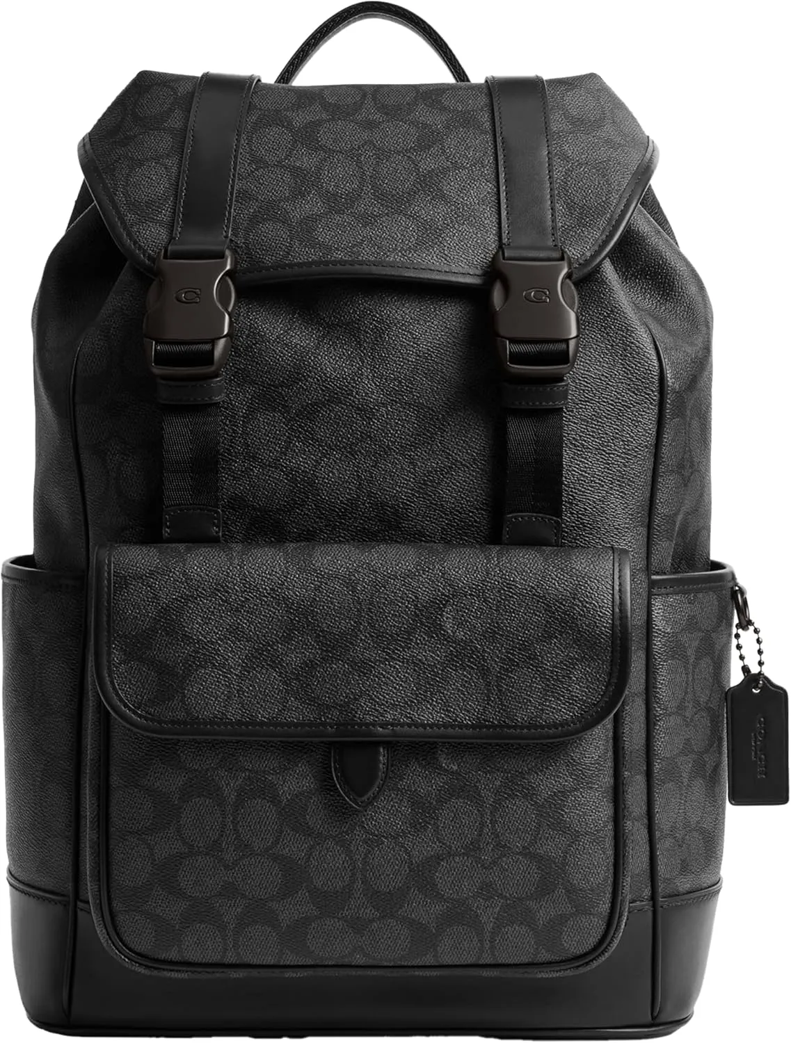 Coach League Flap Backpack, Charcoal Signature