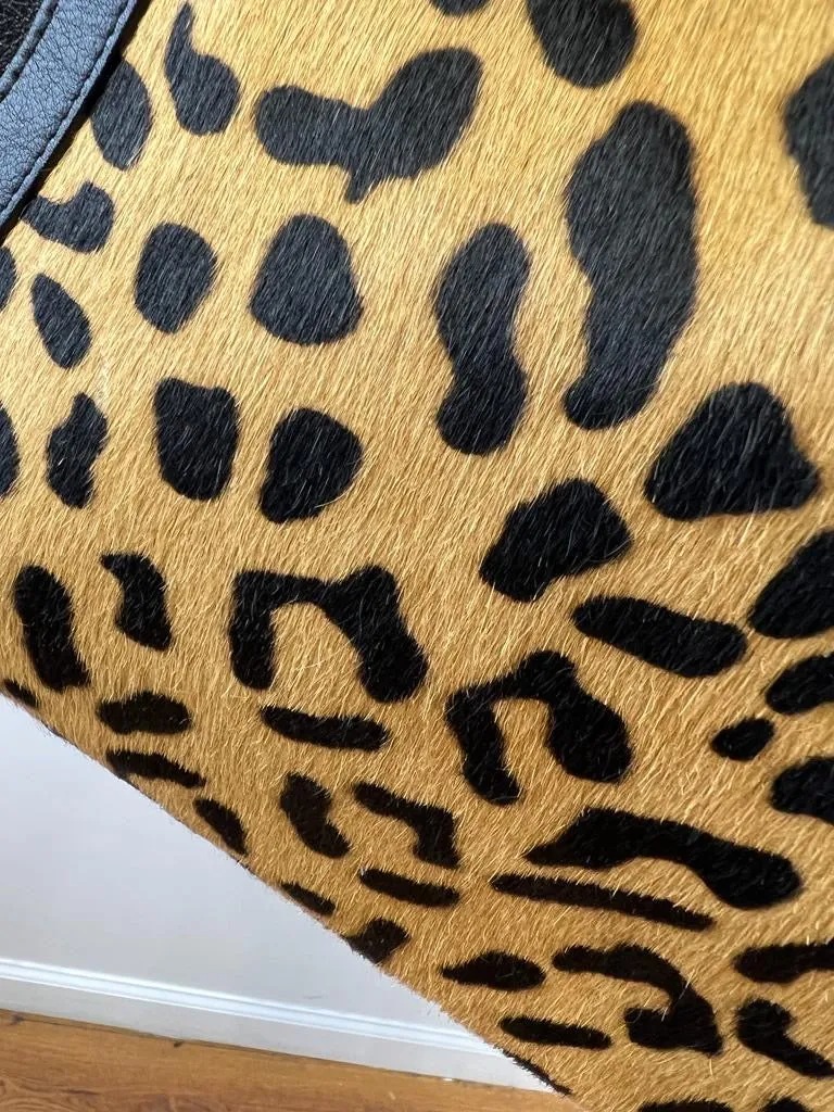 COACH PARK LEOPARD CALFHAIR HOBO BAG