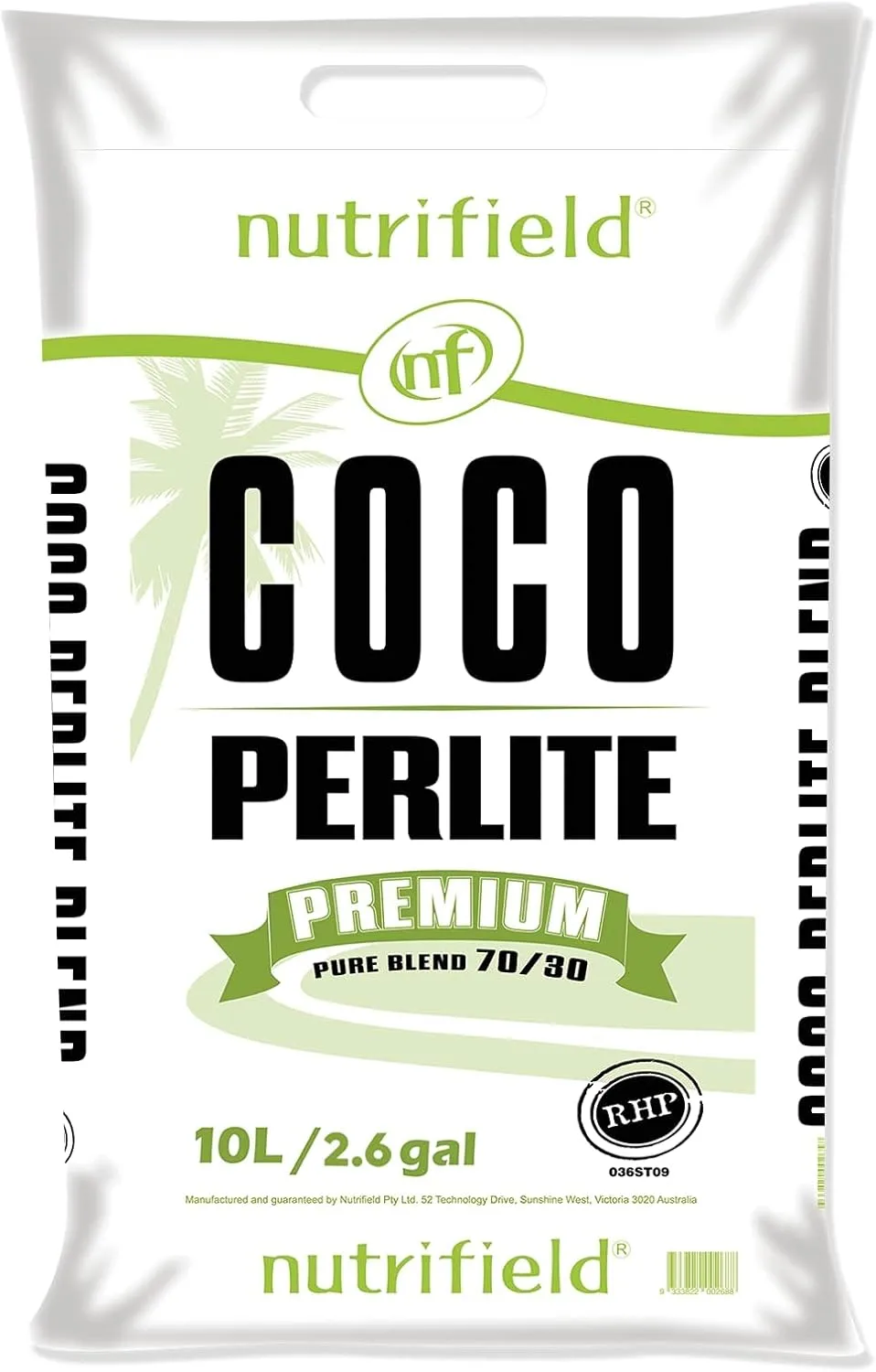 Coco Coir Perlite Mix 10 Liter - 70/30 Blend - Pre Buffered with Calcium, Organic Coconut Coir & Perlite for Plants - Hydroponic, Indoor & Outdoor, Grow Bags & House Plants