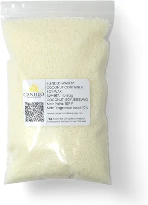 Coconut Beeswax All Natural Soy Container Candle Wax - BW-917-1lb Bag - Candeo Candle Supply