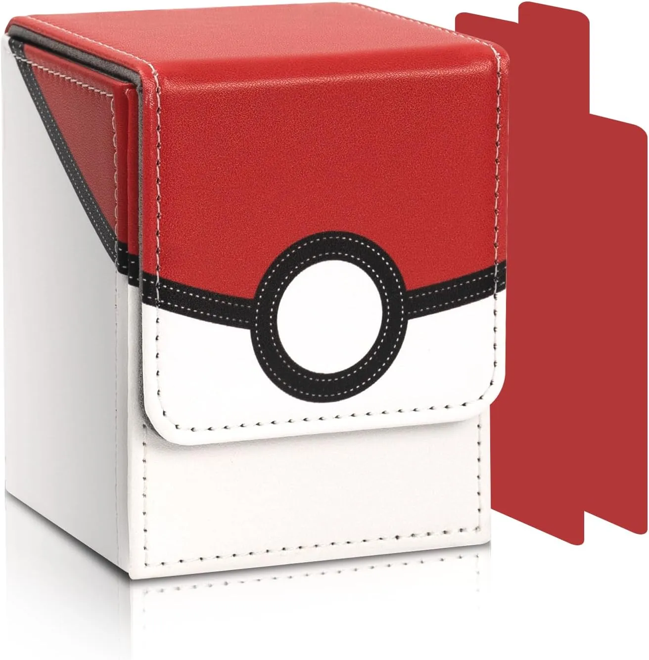 Collectible Trading Card Cases, Card Deck Box Storage Box Case Magnetic Deck Box Card Holder ，Can hold around 100 cards (Black-Yellow-White)