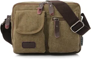 Collsants Small Vintage Canvas Crossbody Purse Travel Shoulder Bags Messenger Satchel Bag