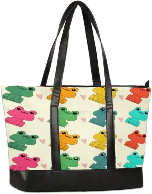 Colorful Cartoon Watermelons Laptop Tote Bag for Women Lightweight Work Purse with Multiple Compartments Fits 13-15.6 Inch Laptop Tablet Shoulder Bag for Office Travel Daily Use