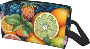 Colorful Fruits Travel Toiletry Bag for Women Men, Portable Hanging Toiletry Bag, Waterproof Dopp Kit Cosmetic Organizer, Large Capacity Shaving Bag Makeup Bag