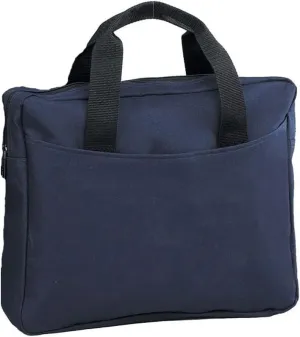 Convention Solid-colored Polyester Messenger Briefcase Blue