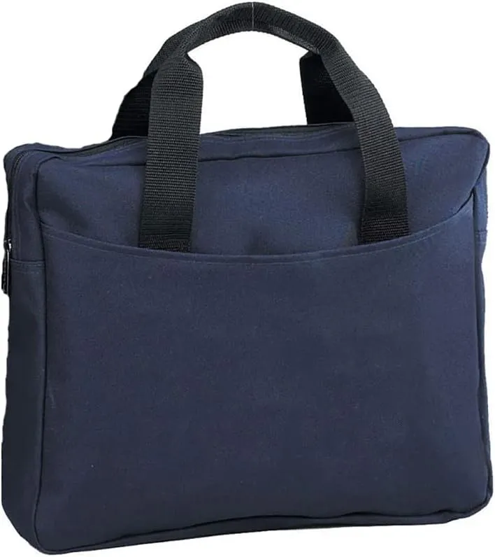 Convention Solid-colored Polyester Messenger Briefcase Blue