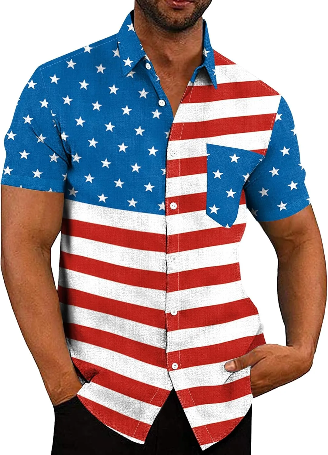 COOFANDY Men's Casual Button Down Shirts Short Sleeve Linen Shirts Summer Beach Dress Shirt
