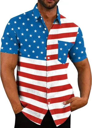 COOFANDY Men's Casual Button Down Shirts Short Sleeve Linen Shirts Summer Beach Dress Shirt