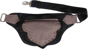 Cotton Waist Bag Women Trendy Lace Hip Money Bum Pack Travel Hiking Belt (Black)