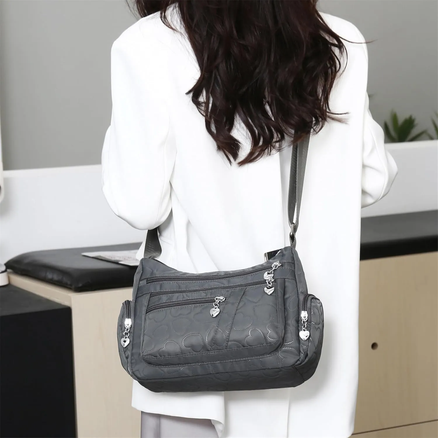 Crossbody Bags for Women Casual Handbags & Shoulder Bags Nylon Tote Bag Lightweight Waterproof Messenger Bag Anti Theft Bag