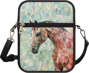 Crossbody Bags for Women Travel Abstract Art Shoulder Bag Leather Messenger Purse