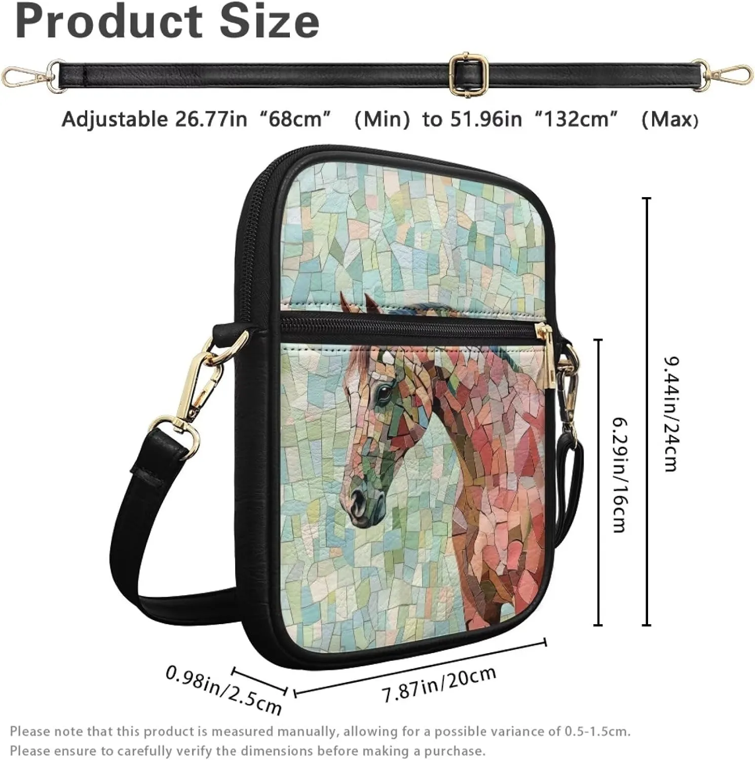 Crossbody Bags for Women Travel Abstract Art Shoulder Bag Leather Messenger Purse