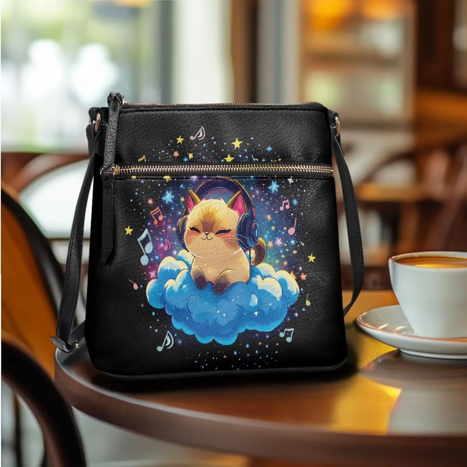 Crossbody Purses 2Pcs, Fashion Crossbody Messenger Bags with a Small Wallet Portable Easy to Carry for Travel