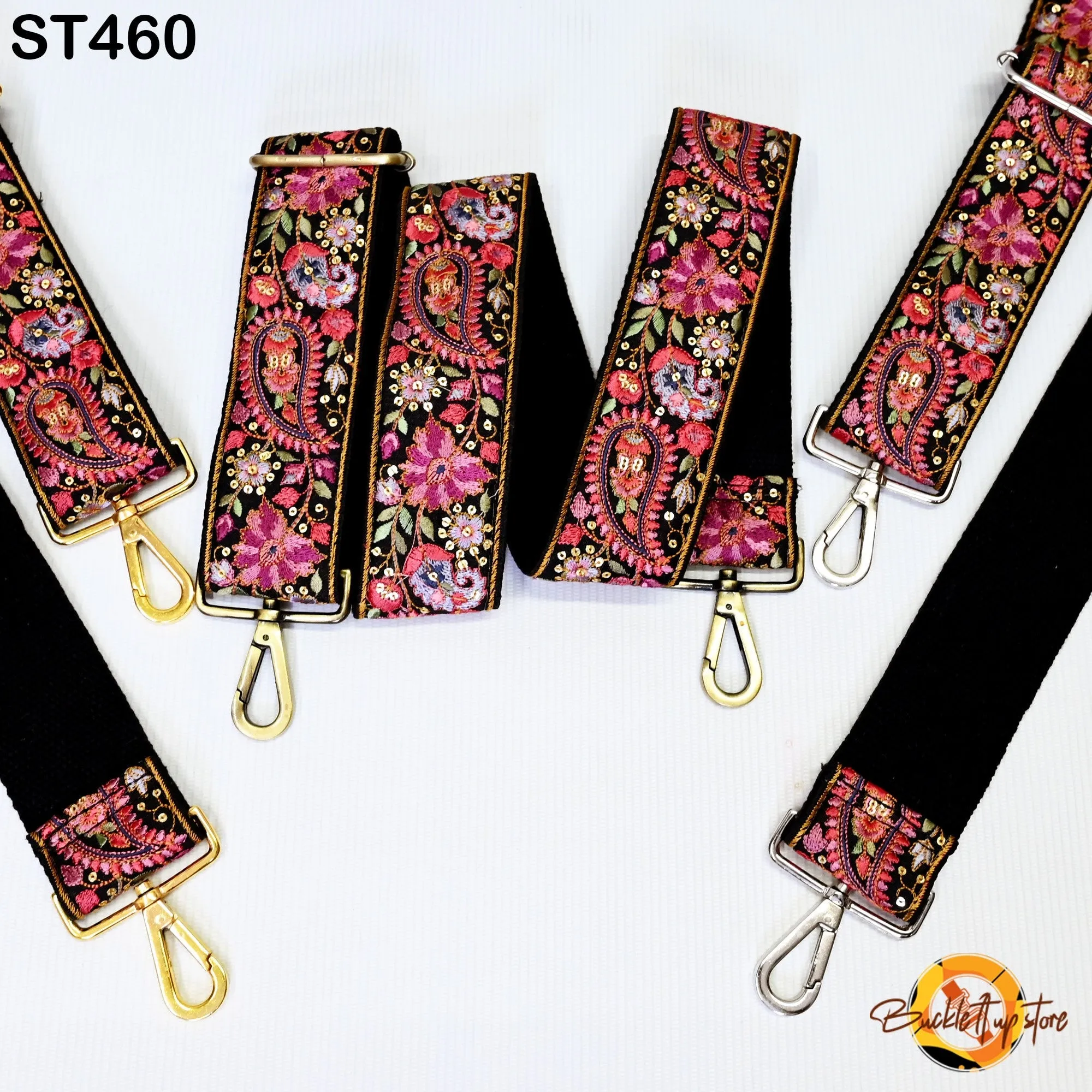 Crossbody Strap for Purses Handbag Boho Bag Strap Floral Embroidery Replacement Strap Boho Guitar Strap Gift for her Embroidered Purse Strap
