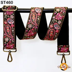 Crossbody Strap for Purses Handbag Boho Bag Strap Floral Embroidery Replacement Strap Boho Guitar Strap Gift for her Embroidered Purse Strap