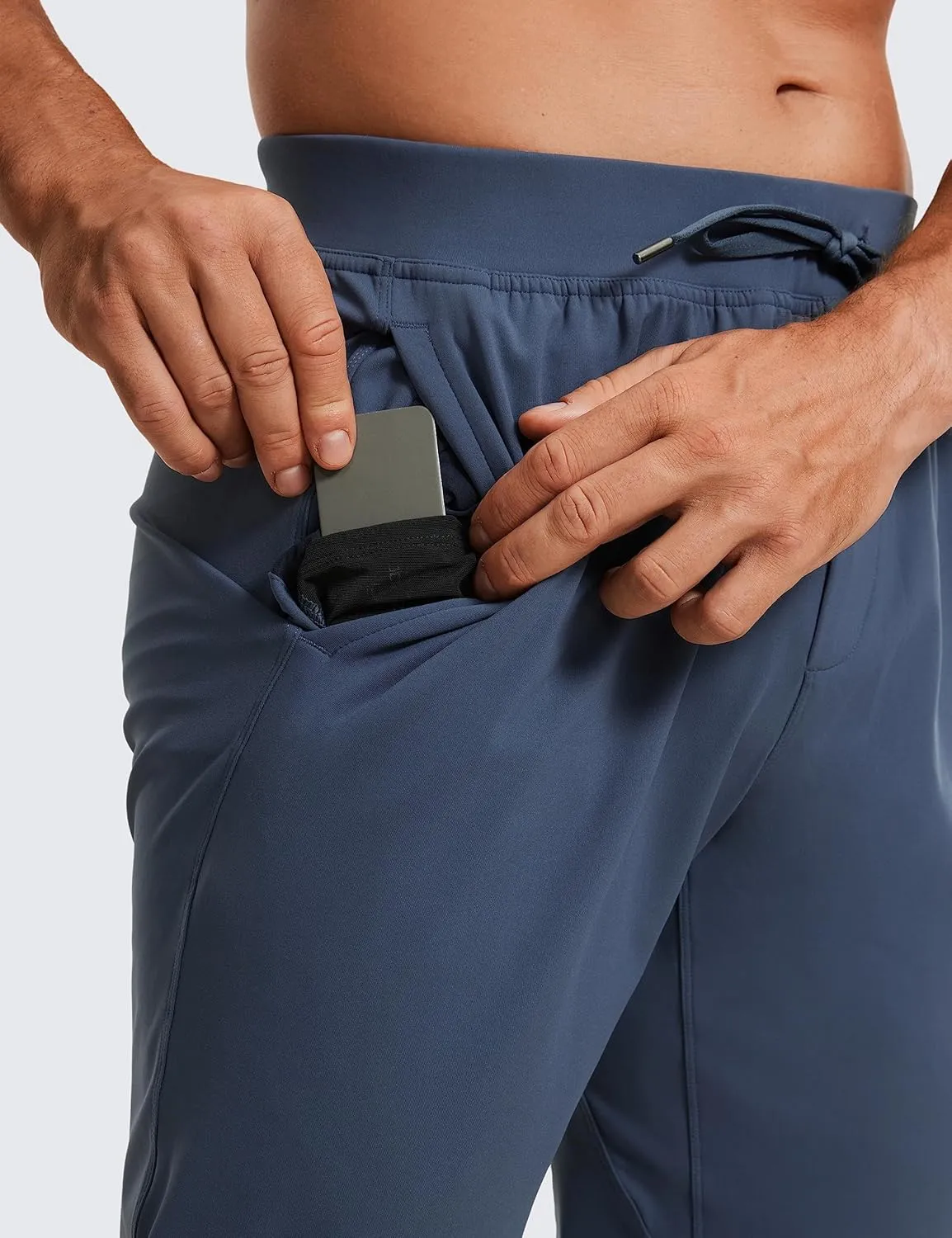 CRZ YOGA 4-Way Stretch Athletic Pants for Men 30" Workout Lounge Casual Work Jogger with Zip Pocket