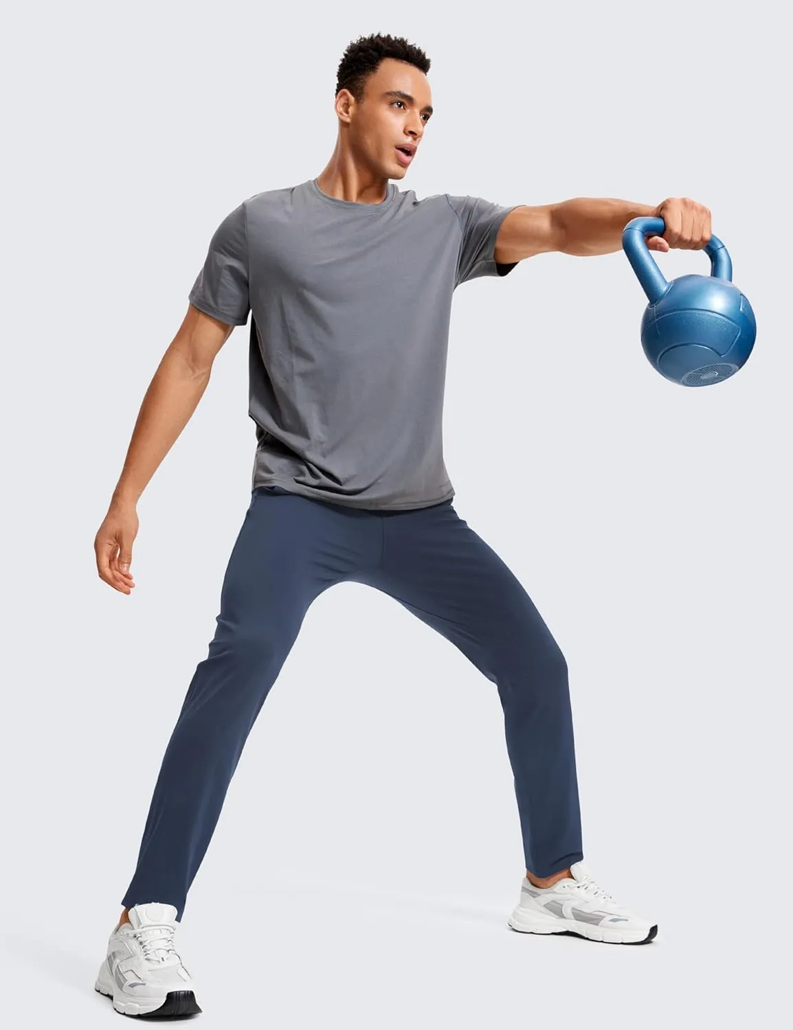 CRZ YOGA 4-Way Stretch Athletic Pants for Men 30" Workout Lounge Casual Work Jogger with Zip Pocket
