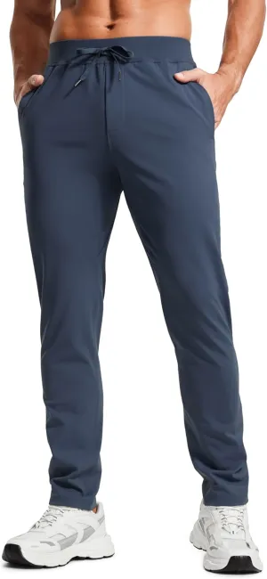 CRZ YOGA 4-Way Stretch Athletic Pants for Men 30" Workout Lounge Casual Work Jogger with Zip Pocket