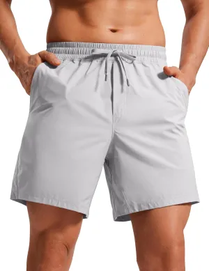 CRZ YOGA Casual Workout Mens Shorts 7 Inch Lightweight Quick Dry for Gym Athletic with Zipper Pocket