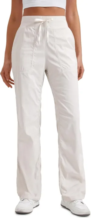 CRZ YOGA Lightweight Straight Leg Workout Pants for Women Casual Ruched Work Gym Athletic Joggers with Pockets