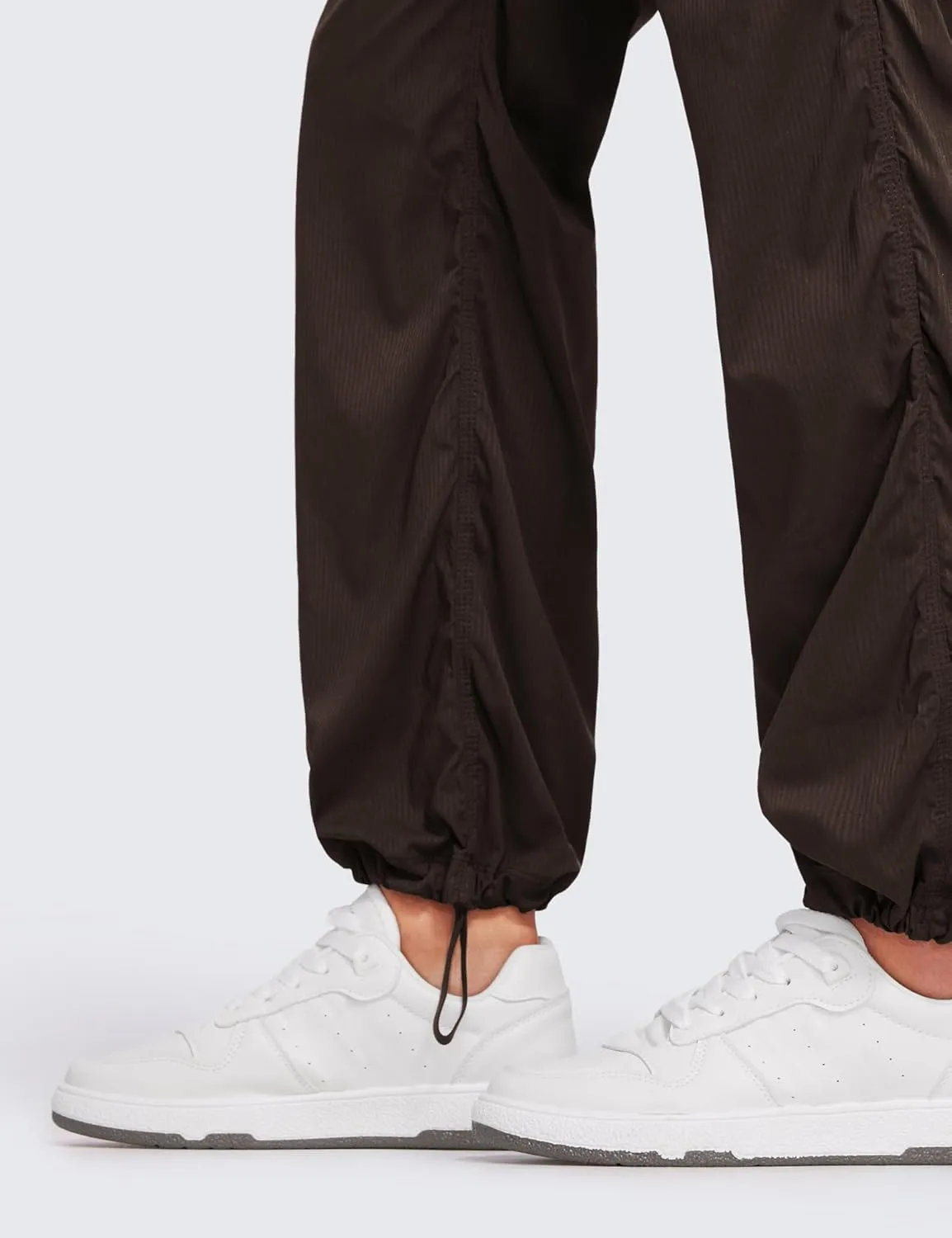 CRZ YOGA Lightweight Straight Leg Workout Pants for Women Casual Ruched Work Gym Athletic Joggers with Pockets