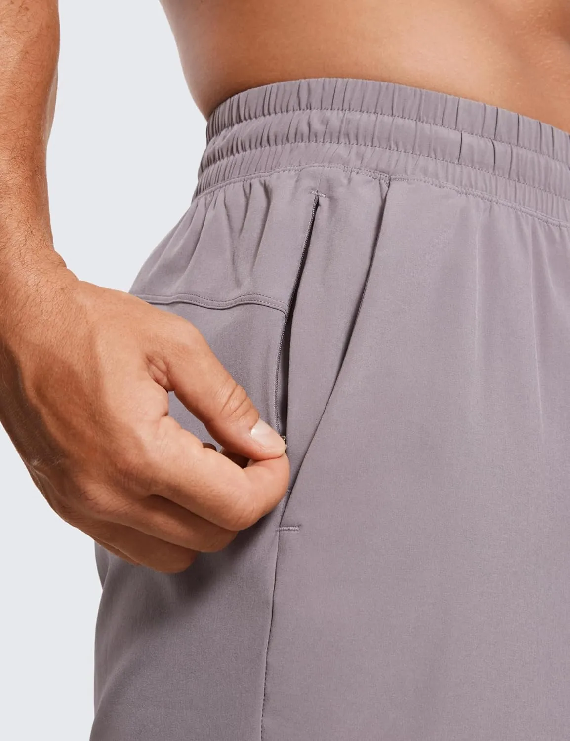 CRZ YOGA Men's 2 in 1 Running Shorts with Liner - 7'' Quick Dry for Workout Sports Athletic with Pockets