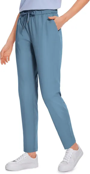 CRZ YOGA Womens 4-Way Stretch Pants Tall 29" - Sweatpants Travel Outdoor Workout Athletic Pockets Trousers